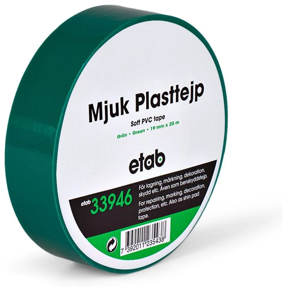 etab 33946 Plasttejp mjuk, PVC, 20 m silver, 50 mm