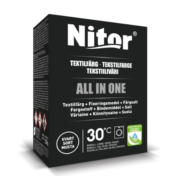 TEXTILFÄRG NITOR SVART MINI 230G