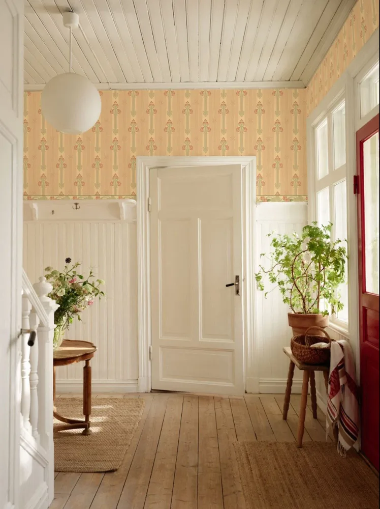 Duro Åkersta bård 059-34 Bård Gammalsvenska Papper Röd