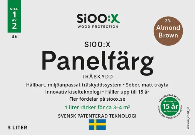 SiOO:X Panelfärg Träskydd - 10L - Almond Brown 23
