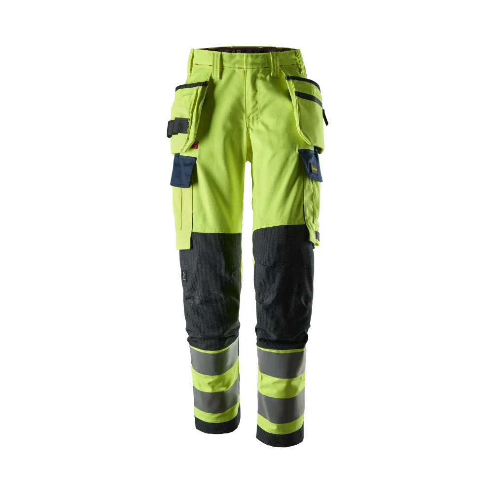Snickers Workwear ProtecWork 6768 Varselbyxa varsel, gul/marinblå, dam, klass 2, flamskydd 44