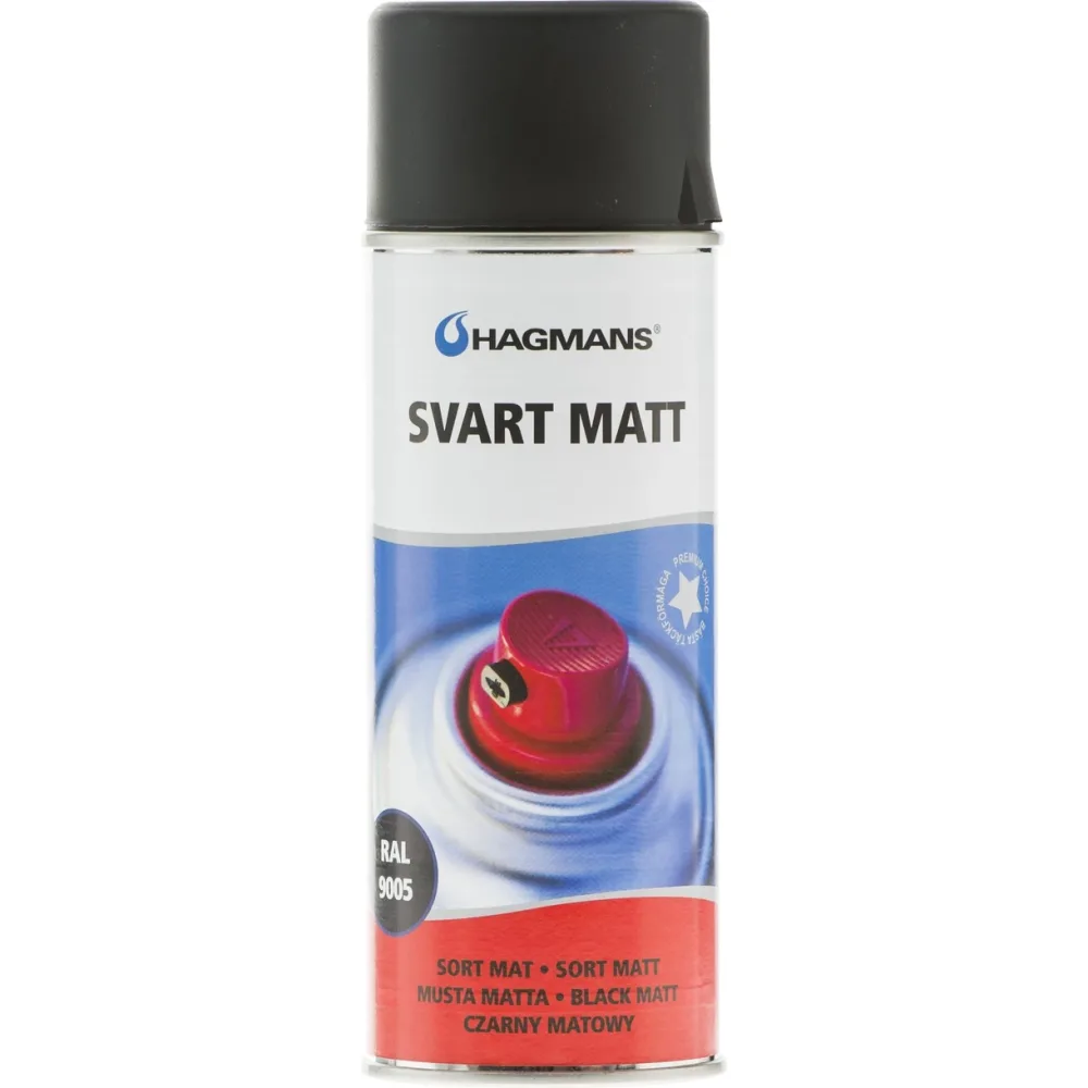 Sprayfärg Svart, RAL 9005 Matt, 400ml - Bild 2