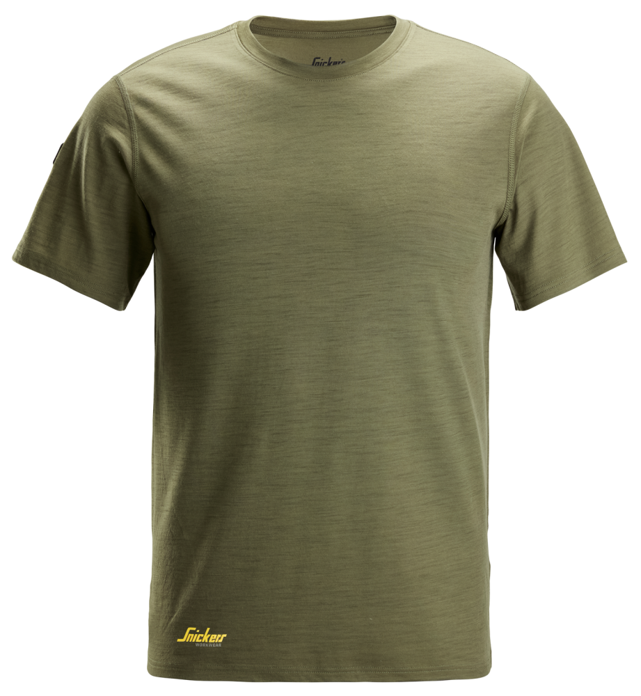 T-SHIRT SNICKERS WORKWEAR ULL KHAKIGRÖN STL XS