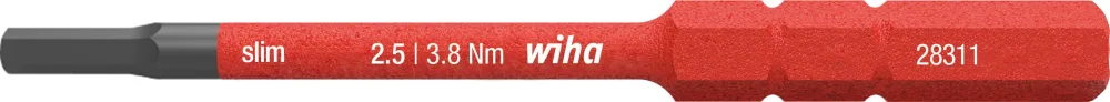 Wiha slimBit 37223 Bits sexkant, 75 mm, 1000 V 2x75 mm