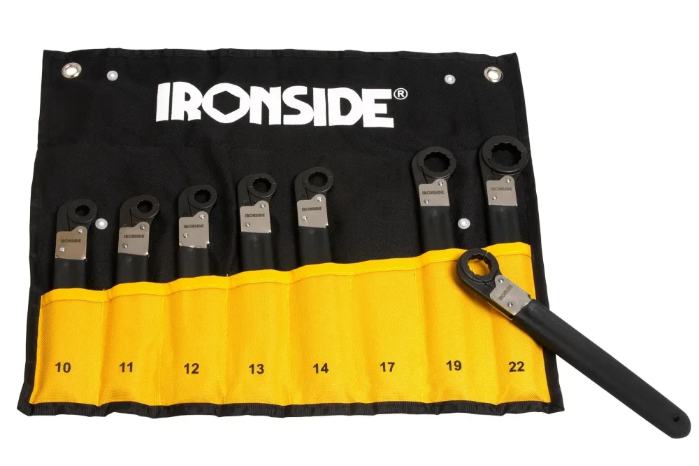 Ironside 117371 Ringspärrnyckelsats 10-22 mm, öppningsbara