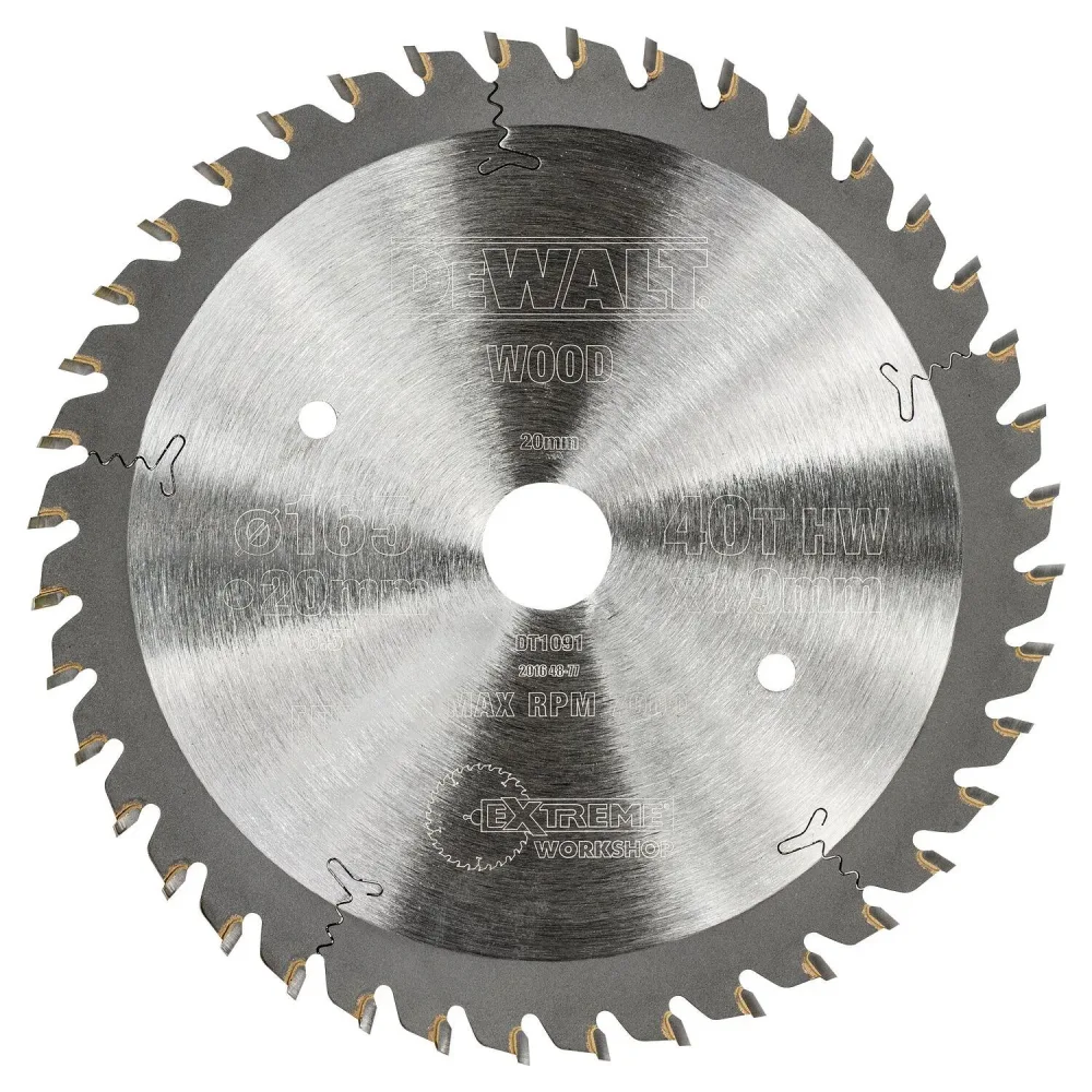 Dewalt DT1091-QZ Sågklinga 40T, 165 x 2 x 20 x 40 mm