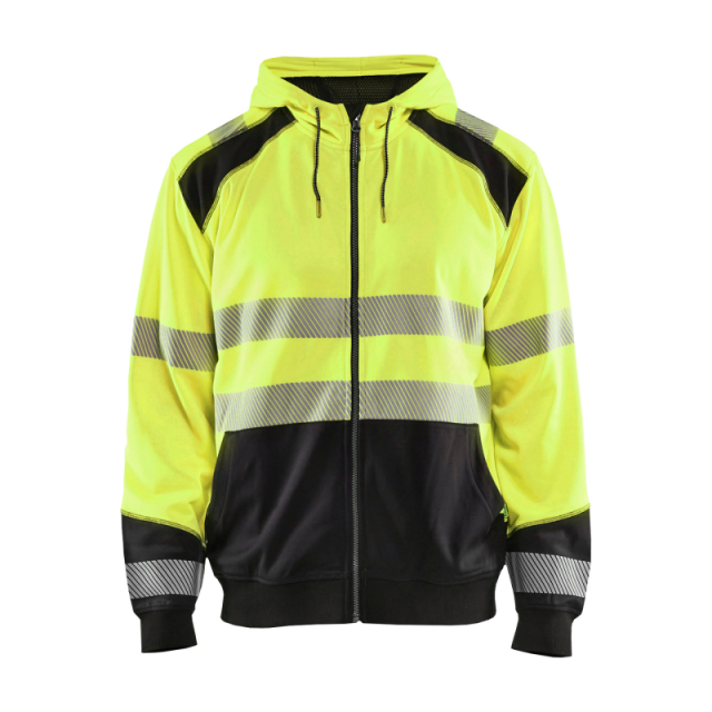 VARSELTRÖJA BLÅKLÄDER 3546 2528 MED LUVA, GUL/SVART L