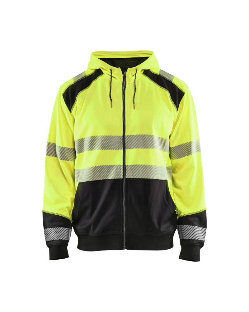 VARSELTRÖJA BLÅKLÄDER 3546 2528 MED LUVA, GUL/SVART L