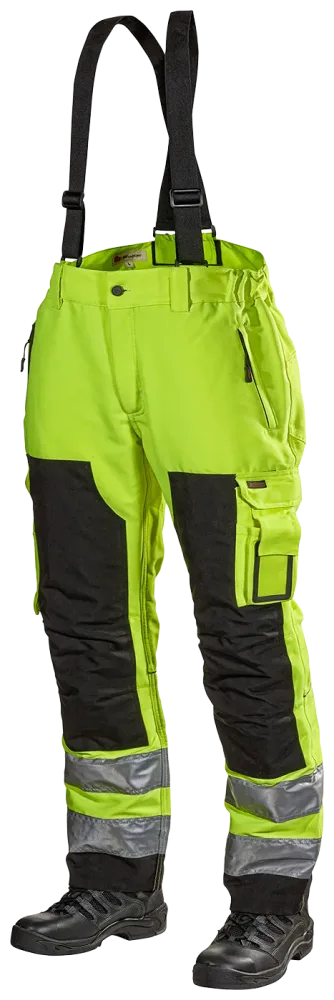 L.Brador 165PB Hängselbyxa hi-vis gul, klass 2 XS