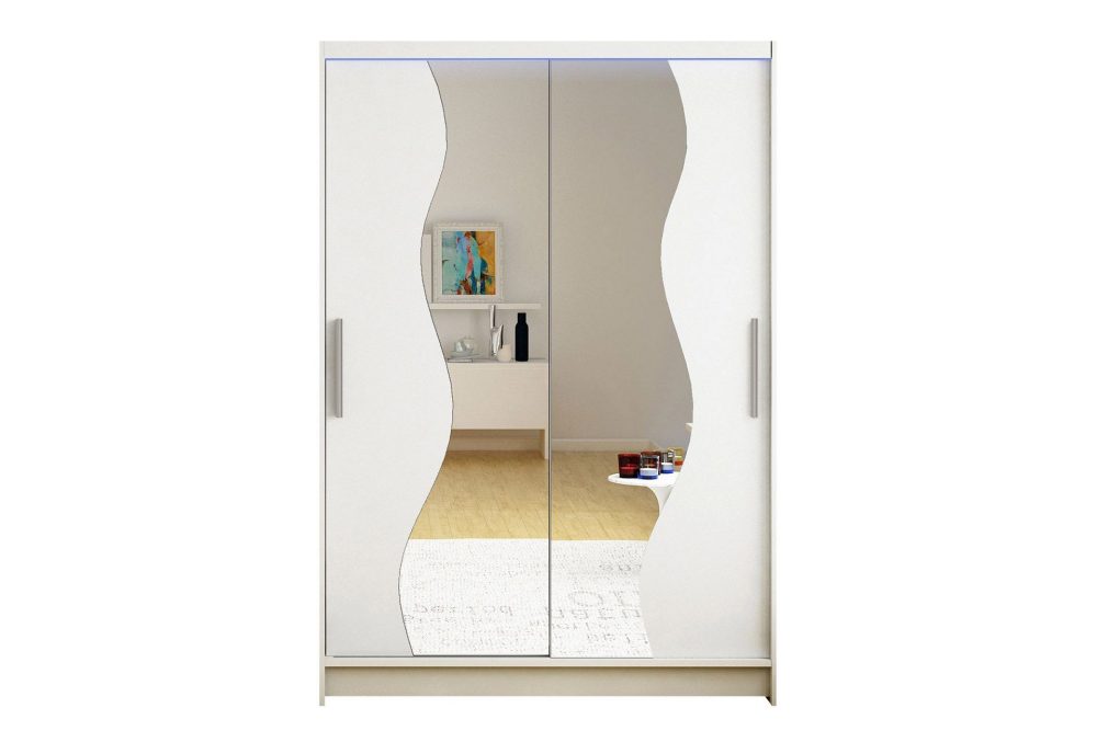 Miami Garderob 120x58x200 cm LED-belysning