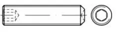 REYHER 040292100040008 Stoppskruv blankförzinkad, ISO 4029, 200-pack M4 x 8 mm