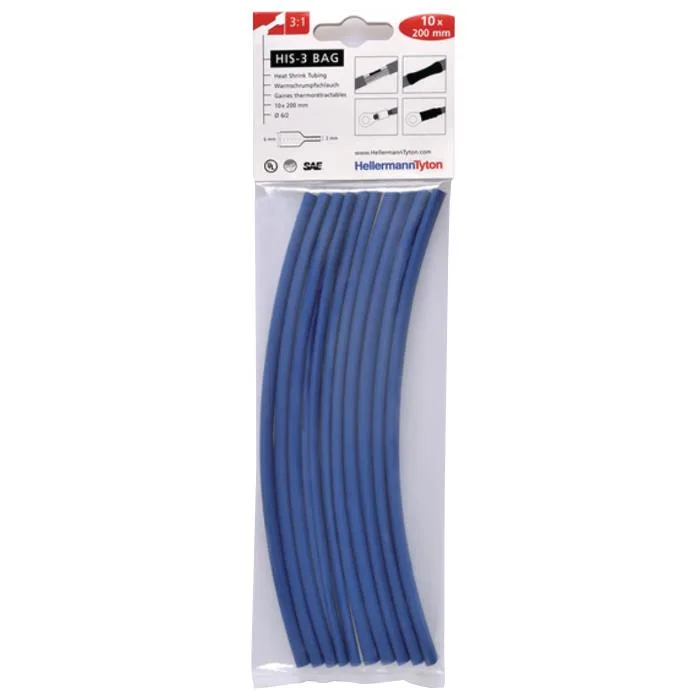 Hellermann Tyton HIS-3 Bag 6/2 Krympslang 6/2 x 200 mm, 10-pack Brun - Bild 2