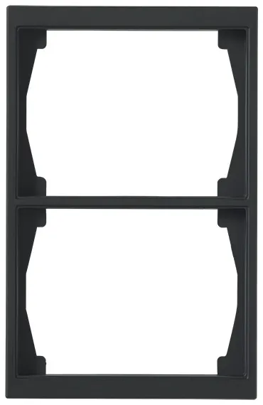 ABB Impressivo 1722F100-885 Täckram matt svart, 100 mm 2-fack - Bild 2