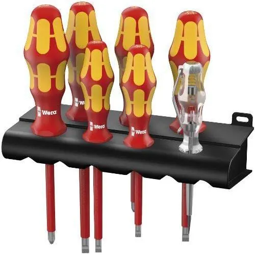 Wera Kraftform Plus 006148 Skruvmejselsats 7 delar + rack