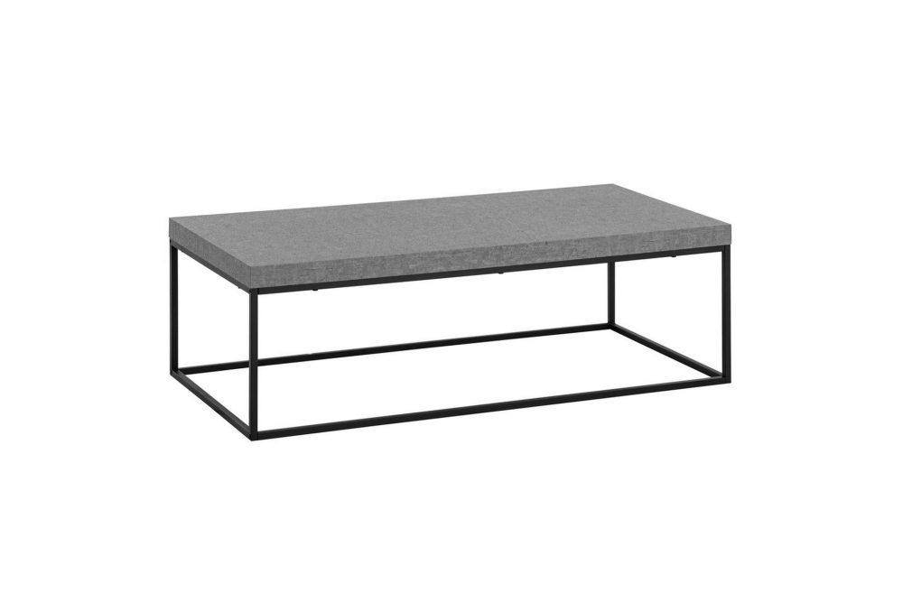 Soffbord Wohnling rektangulär 120 cm, stenoptik, modern look Grå