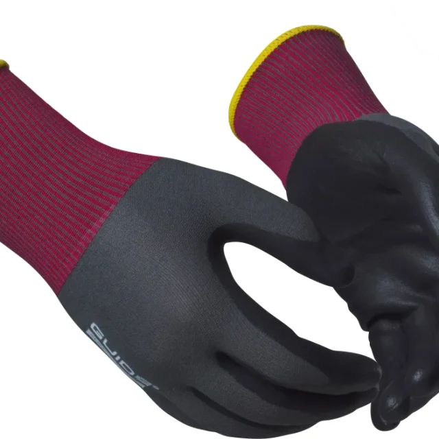 Guide Gloves 9501 Handske nitrildopp, oljegrepp, touch 6