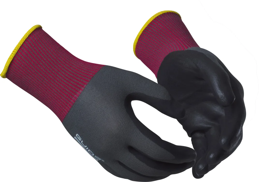 Guide Gloves 9501 Handske nitrildopp, oljegrepp, touch 6