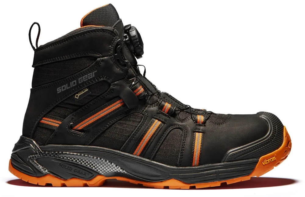 Solid Gear Phoenix Skyddskänga S3, GTX, svart/orange, glasfiberhätta 45