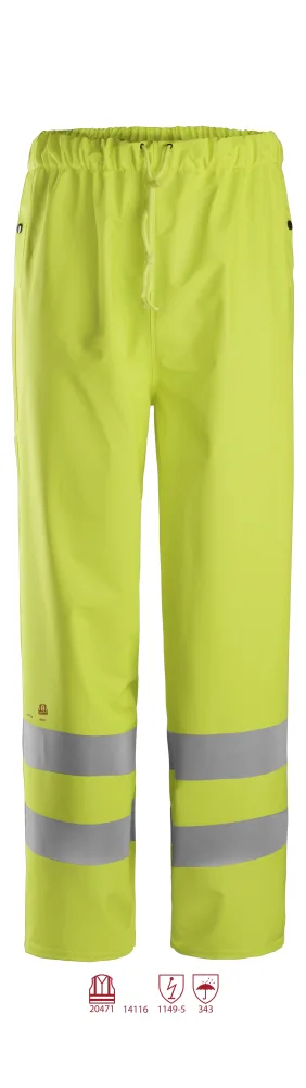 Snickers Workwear 8267 ProtecWork Regnbyxa varsel, gul 3XL