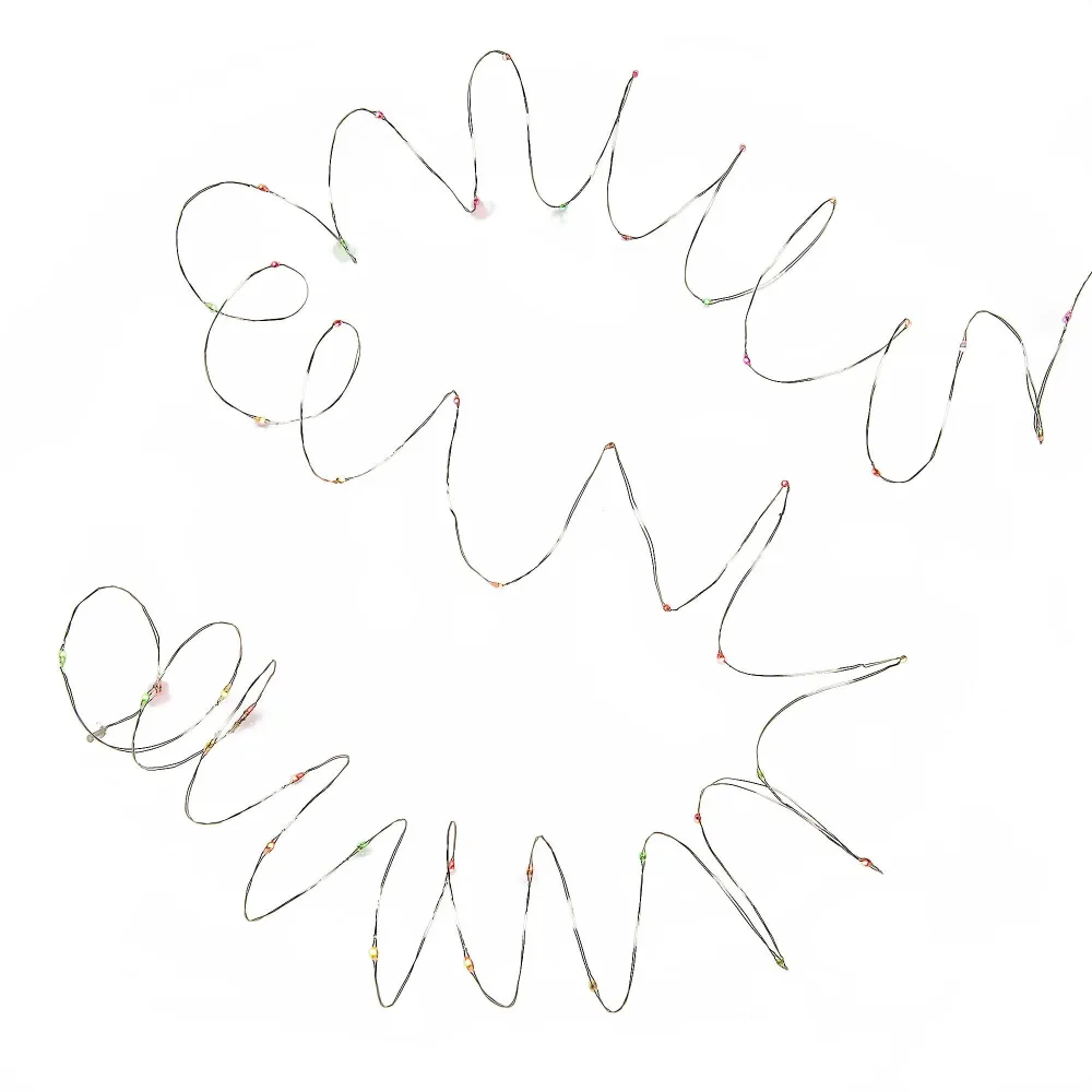 Konstsmide 6330-590 Ljusslinga färgskiftande, silverkabel 50 RGB, 4.9 m