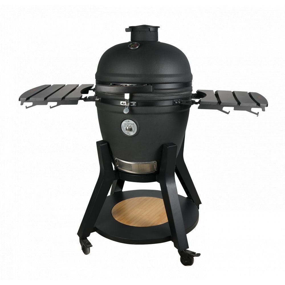 21 Pro Kamado | Premium keramisk grill med top/bottom vent | Air Hinge och HDPE-sidobord