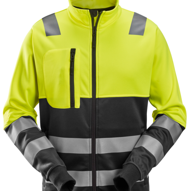 VARSELJACKA SNICKERS WORKWEAR KL 2, VARSELGUL/SVART L