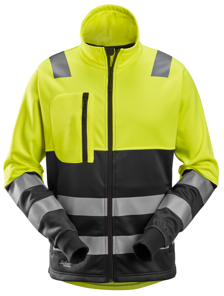 VARSELJACKA SNICKERS WORKWEAR KL 2, VARSELGUL/SVART L