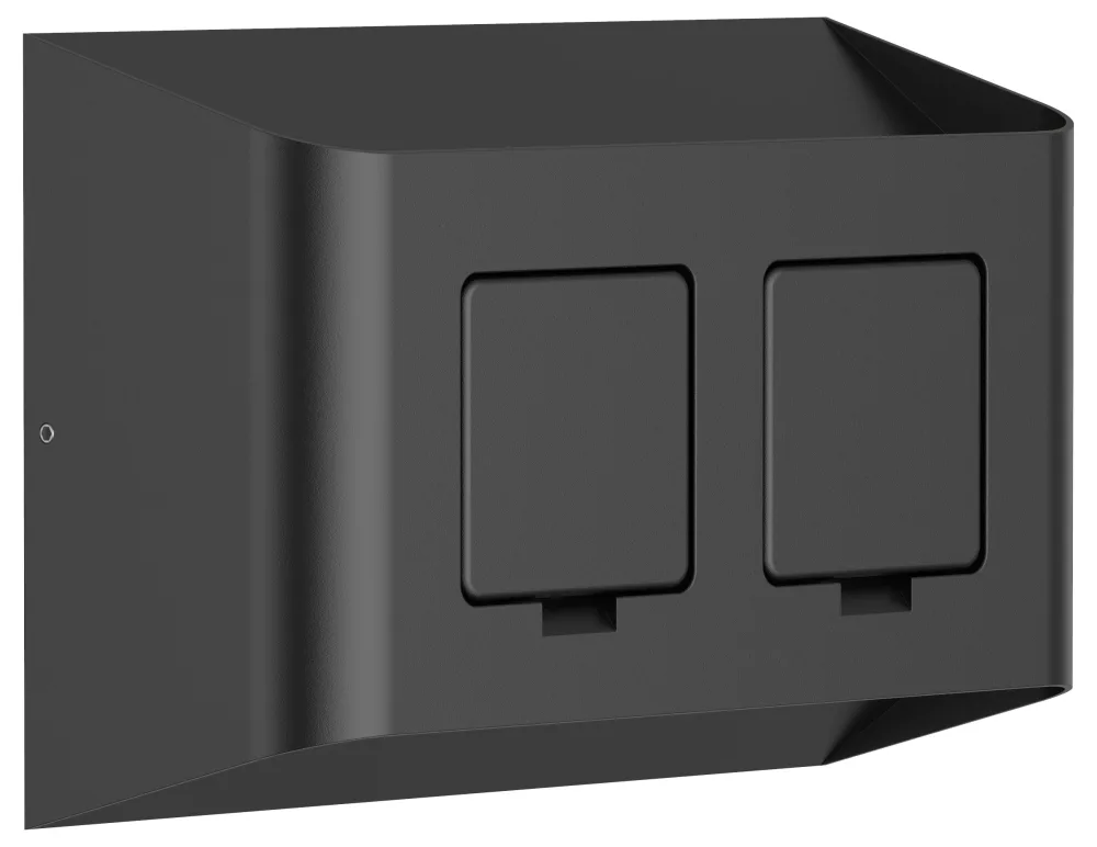 Aneta Lighting Sögne 71202-15 Vägglampa med uttag, 10 W, svart