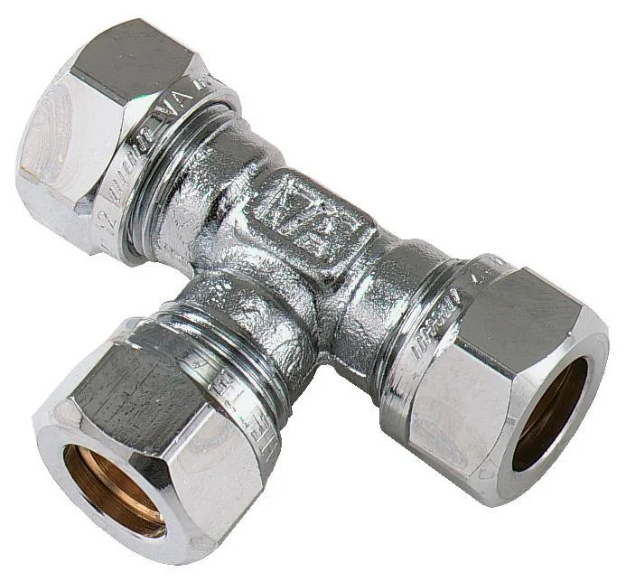 Vatette FG037055020 T-koppling 90°, förkromad, förminskad 15 x 12 x 12 mm - Bild 2
