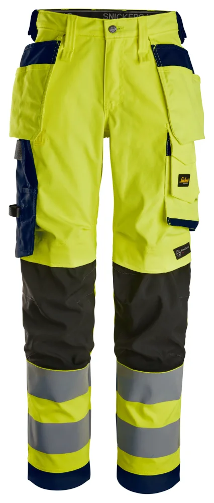 Snickers Workwear 6743 Arbetsbyxa gul, varsel 34
