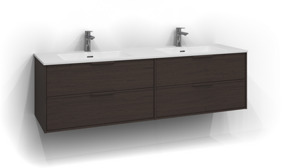 TVÄTTSTÄLLSSKÅP SVEDBERGS EPOS RELIEF BRUN ASK 2+2L INTHT 159X45,3X45CM