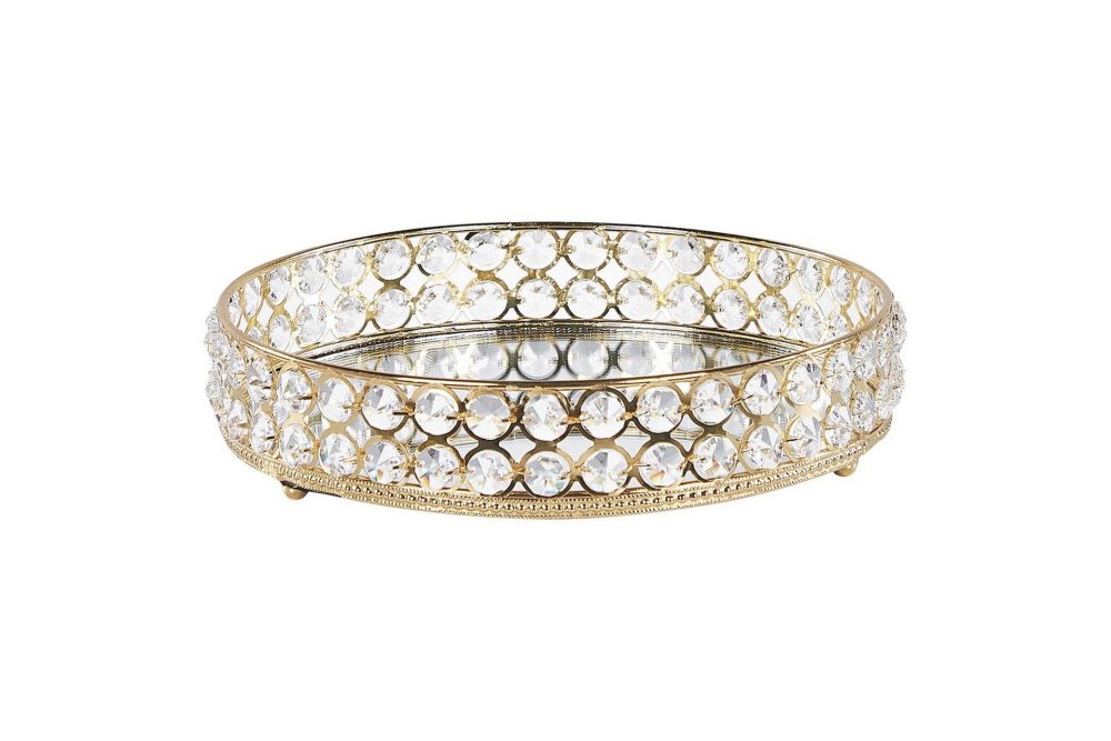 Bricka Vatan Guld, 25x25x6 cm