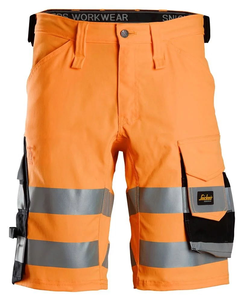 Snickers Workwear 6136 Shorts varsel, orange/svart 44