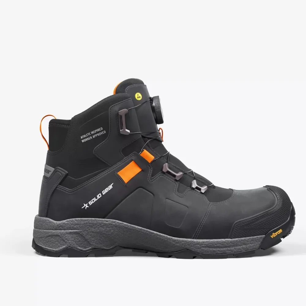 Solid Gear Vapor 3 Mid Skyddskänga S3S, ESD, svart 45