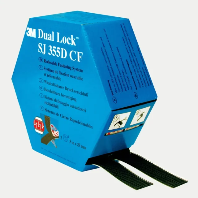 3M Dual lock Snabblås svart, återförslutningsbar