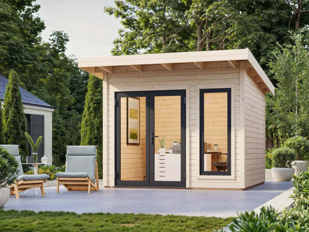 Palmako 121136 Stuga 8,4+7,9 m² Basaltgrå + antracit