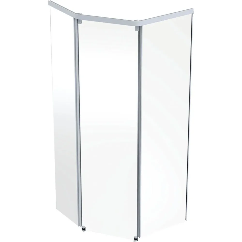 Contura Showerama 10-5 Duschvägg pentagonal, 90 x 80 x 200 cm Aluminium/klarglas - Bild 2
