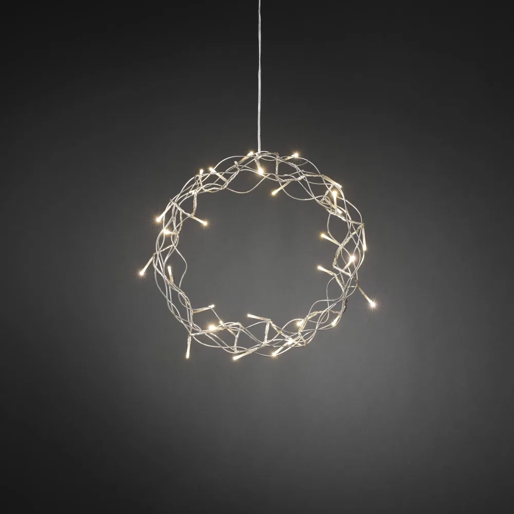 Konstsmide 2890-303 Krans varmvit, 30 cm Silver