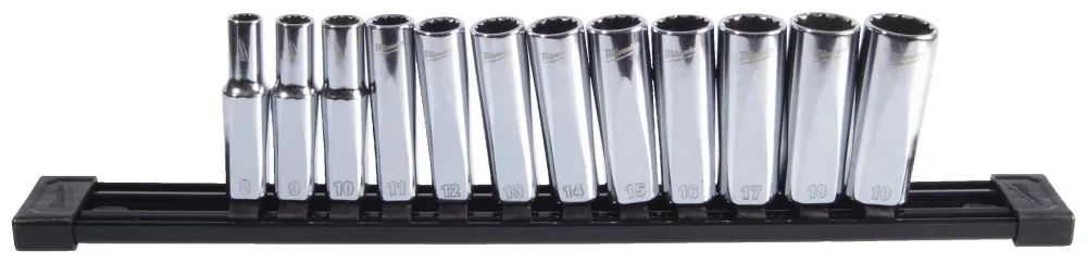 Milwaukee 4932498796 Hylssats 12-delar, 3/8″