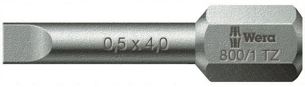 Wera 800/1 TZ Bits 25 mm, 1/4" sexkantfäste Spetsbredd: 8,0 mm