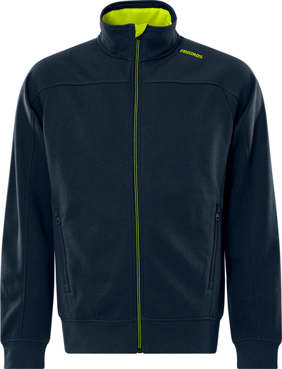 JACKA 7552 GSM SWEATSHIRT MÖRK MARINBLÅ/GUL STL S
