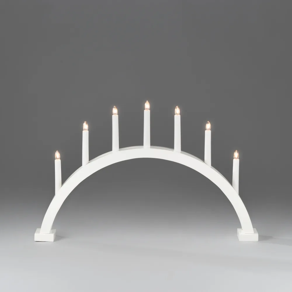 Konstsmide 2272-205 Adventsljusstake 7 ljus i båge, IP20 Vit - Bild 2