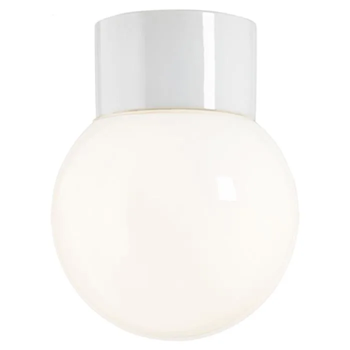 Ifö Electric Classic Glob Takarmatur blank, rak, IP54 Vit
